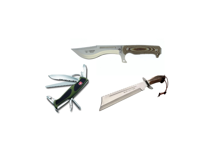La utilidad del machete, del cuchillo de supervivencia y la navaja  multiusos en situaciones de emergencia.