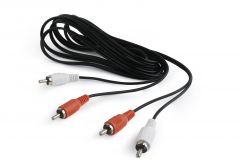 Cablexpert CCA-2R2R-6 cable de audio 1,8 m 2 x RCA Negro, Rojo, Blanco