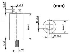 Condensador de arranque 2.5µf / 450v