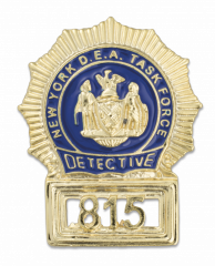 Placa - Chapa Para Cartera Detective Us New York 09180