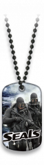 Chapa militar Albainox Seals, impresión 3D, dimensiones 2,8 x 5 cm