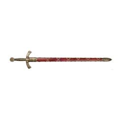 Réplica de Espada de caballero templario usada en las cruzadas, siglo XII, de 110 cm. Arma decorativa sin filo 