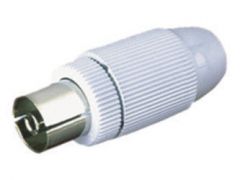 Conector de antena coaxial Macho Blanco Electro DH. Con blister 10.535/BL/BT 8430552090914