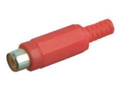 Conector RCA Coaxial Hembra Electro DH Color Rojo 10.589/R 8430552010905
