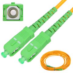 Extralink PATCHCORD SC/APC-SC/APC SM SIMPLEX 3.0MM 10M cable de fibra optica FTTH G.652D Amarillo