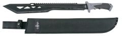 Machete cortacañas Third 10697BK hoja de acero inox acabado en color negro de 64,2 cm con mango de plástico de doble inyección en color negro y gris, con funda de nylon.