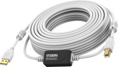 Vision techconnect 15m white usb+cable