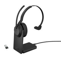 Jabra 25599-899-989 auricular y casco Auriculares Inalámbrico y alámbrico Diadema Oficina/Centro de llamadas Bluetooth Base de carga Negro