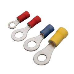Pack de 100 uds Terminales Fastom redondo 3.7 mm. para cables de 0.5 a 1.5 mm² Electro DH Color Funda Rojo 10.920/3.7/R 8430552143504