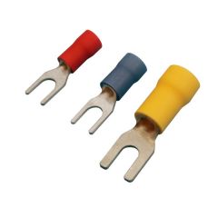 Pack de 100 uds Terminales Fastom horquilla 4.3 mm. para cables de 0.5 a 1.5 mm² Electro DH Color Funda Rojo 10.925/4.3/R 8430552143603
