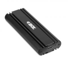 iBox HD-07 Caja externa para unidad de estado sólido (SSD) Negro M.2