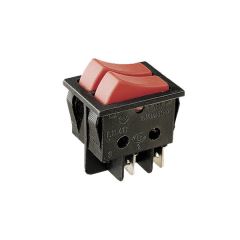 Interruptor unipolar doble tecla Cuerpo y Teclas Color Negro Tipo 2 interruptores 16A/250V Electro DH 11.410.I/N 8430552016808