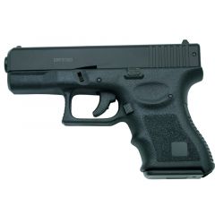 Pistola HFC Tipo Glock 19 - Negra - Pistola Muelle Pesada Calibre 6 mm - Energía 0.25 Julios - Velocidad de disparo 65m/s - 214 FPS. Ref: 119N