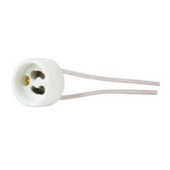 Portalámparas para bombillas halógenas GZ10  y GU10 En Blister Con cable fibra de vidrio de 15 cm Electro DH. 12.080/BT 8430552100026