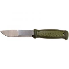 Morakniv STE-12645 Cuchillo de Caza Kansbol de bushcraft, hoja recta de acero Sandvik 12C27 de 10,9 cm, mango caucho-TPE de color verde y Funda multimount verde oliva