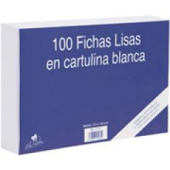 Mariola ficha lisa 125x75mm cartulina 180gr blanco paquete de 100