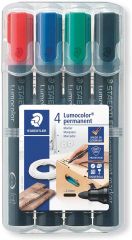 Staedtler Lumocolor permanent marcador permanente Negro, Azul, Verde, Rojo 4 pieza(s)