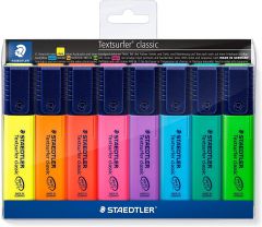 Staedtler Textsurfer classic 364 marcador 8 pieza(s) Punta de cincel Azul, Verde, Naranja, Rosa, Rojo, Turquesa, Violeta, Amarillo