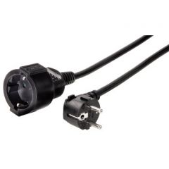Hama | Cable de Corriente M-H 5m, con protección para niños, color negro.