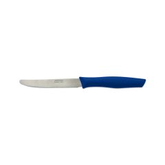  Cuchillo de Mesa Arcos Nova 188823 de acero inoxidable Nitrum y mango de Polipropileno, de color azul hoja de 11 cm con funda y caja expositora