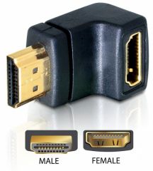 DeLOCK HDMI male > HDMI female 90° down HDMI 1.3 Negro