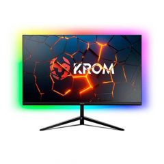 KROM KERTZ - Monitor Gaming 24" LED RGB 200HZ, 1ms tiempo respuesta, FullHD (1920X1080px), HDR, AMD Freesync & NVIDIA G-Sync, Sistema VESA 75X75, Low Blue Light/Flicker Free, HDMI, Display port, Negro