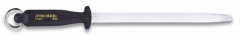 Afilador Chaira Ovalada Fischer, Material de Acero 63hrc de 25 cm, Mango de Fibra en Color Negro 21088