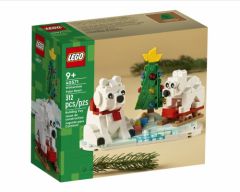 Lego 40571 - Osos Polares para Invierno, Oso Grande y Cachorro con árbol de Navidad, 9+ 312 Piezas