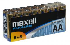 Maxell pack de 16 pilas alcalinas lr06 aa 1.5v