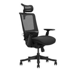 Cromad silla de oficina senior se1100 - ajuste total al cuerpo - reposacabezas cervical regulable - respaldo ajustable - reposabrazos ajustable 3d - asiento con espuma de alta calidad - color negro