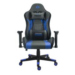 Cromad silla gaming premium - base de 350mm - piston de gas clase 2 - altura regulable - ruedas de nailon de 60mm - color negro/azul