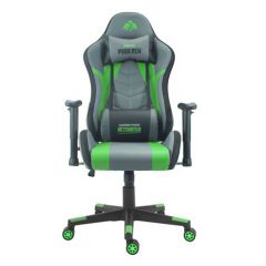 Cromad silla gaming premium - base de 350mm - piston de gas clase 2 - altura regulable - ruedas de nailon de 60mm - color negro/verde