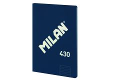Milan libreta encolada formato a4 pautado 7mm - 48 hojas de 95 gr/m2 - microperforado - tapa blanda - color azul oscuro