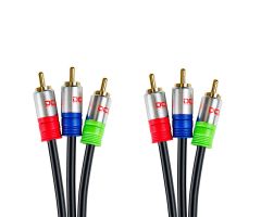 DCU Advance Tecnologic CONNECTION 3 RCA 3 RCA M-M 5M cable de audio 3 x RCA Negro, Multicolor