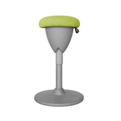 Cromad design taburete multiusos - asiento con altura ajustable - giro de 360º - tejido a prueba de agua - color verde/gris
