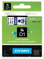 DYMO D1 - Etiquetas estándar - Azul sobre blanco - 9mm x 7m