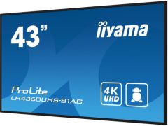 iiyama PROLITE Pizarra de caballete digital 108 cm (42.5") LED Wifi 500 cd / m² 4K Ultra HD Negro Procesador incorporado Android 11 24/7