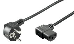 Cable Alimentacion IEC C13 A SCHUKO ACODADOS Cable 3x1mm 1,8metros 36.754/180