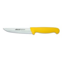 Cuchillo de cocina Arcos 2900 - Prof  290400 de acero inoxidable Nitrum y mango ergonómico de Polipropileno de color amarillo y hoja de 13 cm, funda display