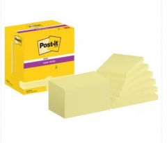 Post-It Super Sticky Notes, 3 in x 5 in, Canary Yellow, 12 Pads/Pack nota autoadhesiva Amarillo 90 hojas Autoadhesivo