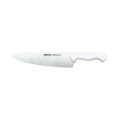 Cuchillo de cocinero Arcos 2900 - Prof  290824 de acero inoxidable Nitrum y mango ergonómico de Polipropileno de color blanco y hoja de 25 cm, funda display