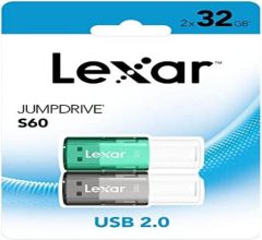Lexar 2x32gb pack jumpdrive s60 usb 2.0 flash drive