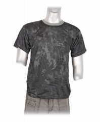 Camiseta Barbaric de 100% poliéster en color Black Phyton Camo, Talla XL