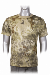 Camiseta de manga corta Barbaric, 100% poliéster, color Coyote Phyton Camo, talla L