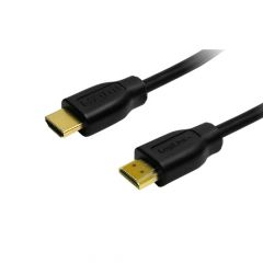 LogiLink CH0037- Cable HDMI High Speed con Ethernet (v 1.4, 2X 19-Pin Macho, Conector de Oro, Negro, 2 m) Negro