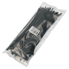 Extralink CABLE TIE 5*250MM BLACK (100PCS BAG) presilla Brida de bolas Policarbonato (PC) Negro 100 pieza(s)