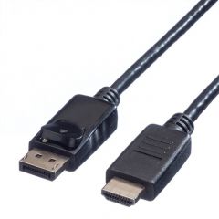 VALUE 11.99.5780 adaptador de cable de vídeo 1 m DisplayPort Negro