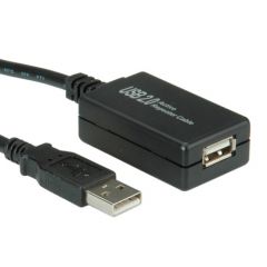 Value USB A/USB A M/F 12m cable USB USB 2.0 Negro