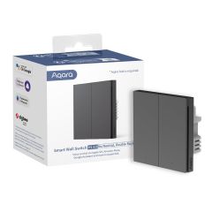 Aqara smart wall switch h1 grey (no neutral, double rocker)