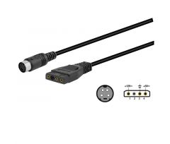Cable MiniDin Hembra 4pin-Molex 3 Pin WIR043